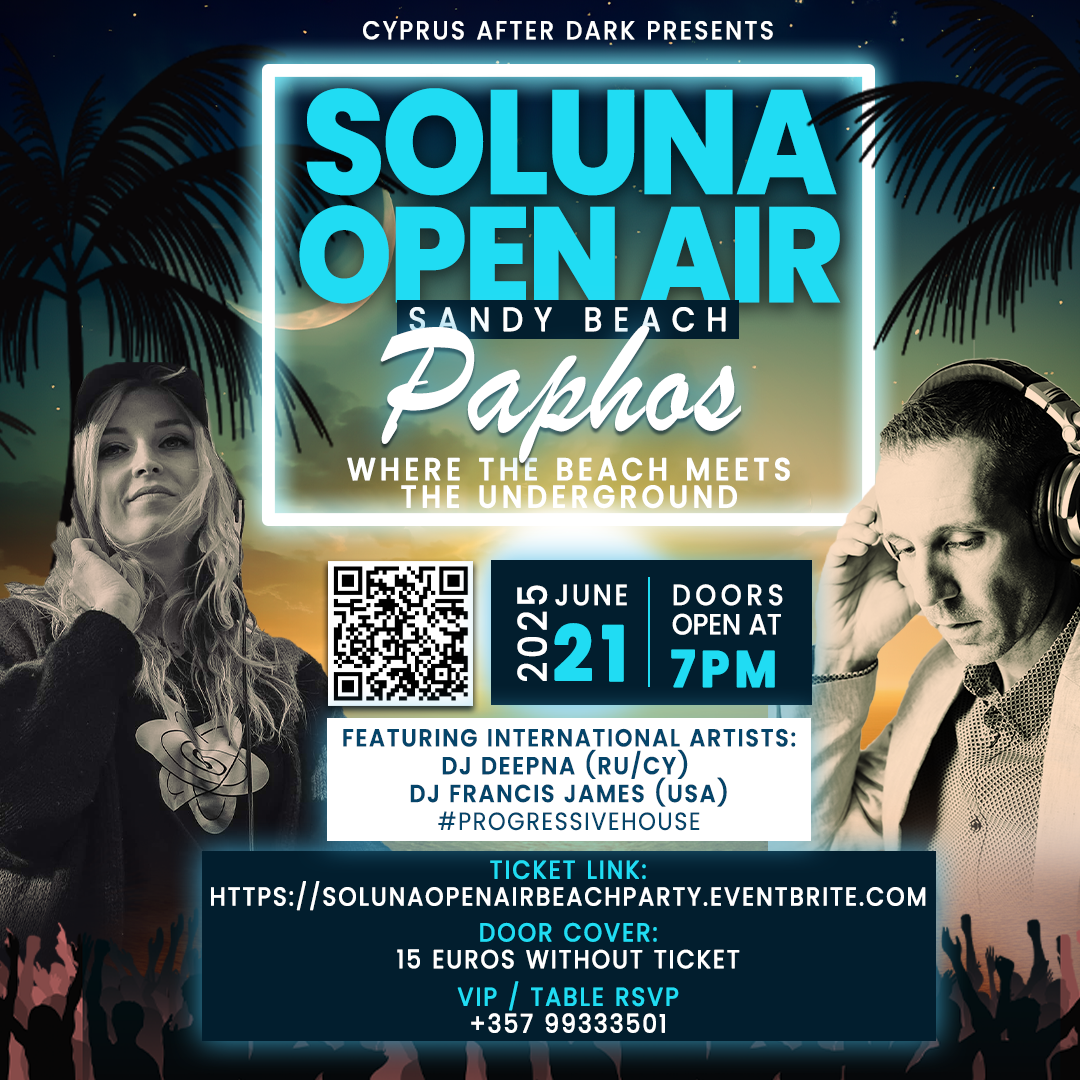 SOLUNA OPEN AIR - Sandy Beach Paphos - A Progressive House Experience